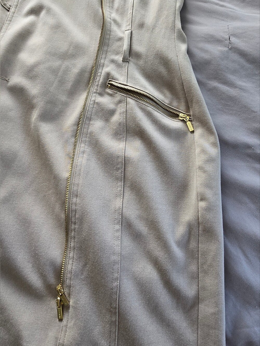 Calvin Klein Sleeveless Midi Trench Dress in Light Beige Women's Size 6 - Picture 8 of 14